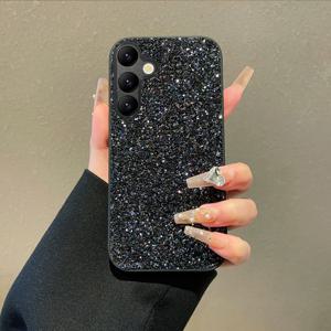 TEMU 폰케이스: 럭셔리 글리터 풀커버 전기 드릴 소프트 폰케이스 - 갤럭시 A55 A54 A34 A35 A36 A56 A25 A16 A15 A14 4G 5G S25 S24 S23 울트라 S22 S24 FE 플러스