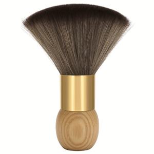 TEMU 솔리드 우드와 천연 섬유로 제작된 헤어 컷팅용 대형 먼지 브러시. 전문적인 이발사에게 설계되었으며, 가정용으로도 사용할 수 있는 살롱 도구입니다.