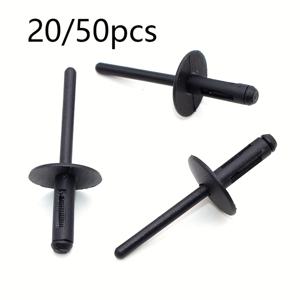 TEMU BMW 51411973500 및 VOLKSWAGEN 175-853-577A 리프 윙 휠 아치 머드가드 트림 플레이트용 팽창 코어가 있는 자동차 플라스틱 리벳, 20/50개 세트, 6mm