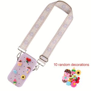 TEMU 여성용 패션 폰 랜야드 + 가방 - 교체 가능한 숄더 스트랩 - 크로스백, 폰백, 수납백, 이어폰 가방, 동전 지갑, 지퍼 폰백 - 휴가 액세서리 - 랜덤 선물 액세서리