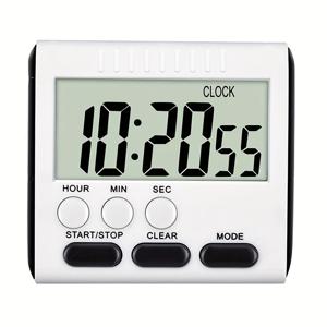 TEMU 디지털 주방 타이머 - 대형 LCD 시계, 카운트업/다운 모드, HH:MM, 자석 스탠드/책상/벽걸이 - 요리, 베이킹, 체육관, 사무실용 - AAA 배터리 호환 (별도 구매) - 가정 및 전문 주방, 체육관 운동 시계, 쉬운 디스플레이, 내구성 있는 구조, 피트니스 애호가에게 이상적