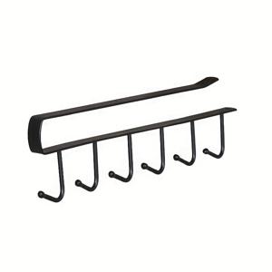 TEMU 1개 벽걸이 모자 보관대, 철제 옷걸이 6개 후크 포함, 휴대용 다기능 옷걸이, 문걸이 모자 보관대, 모든 종류와 크기의 모자에 적합한 옷장 정리대