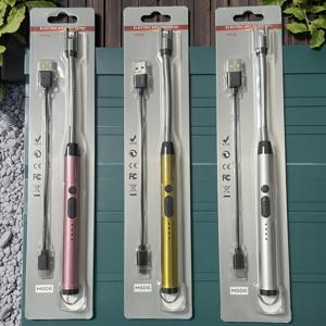 TEMU 3개 USB 충전식 주방 전자 펄스 라이터, 플라즈마 아크 점화 장치, 충전식 무화염 라이터, 주방, 양초, 가스레인지, 바베큐에 적합, 회전 스프링 넥