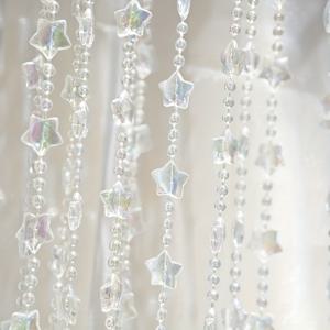 TEMU 다섯각 별 모양 아크릴 행잉 도어 비즈 태슬 - 반짝이는 효과가 있는 우아한 비즈, 결혼식, 생일, 크리스마스, 부활절, 파티 장식, 할로윈에 적합