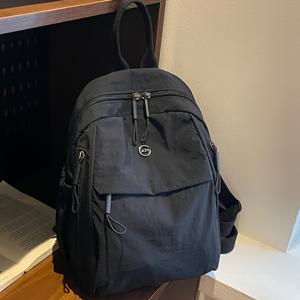 TEMU 여성용 대용량 멀티컴파트먼트 백팩 - 조절 가능한 어깨끈, 내구성 강한 나일론 책가방, 업무 및 여행용 - 멀티포켓 정리 가방 - 일상 사용에 적합한 선물용 가방|크로스백