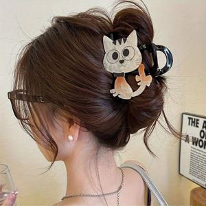 TEMU 새로운 귀여운 아기 고양이 머리핀, 디스크 헤어 액세서리, 데일리룩에 적합, 할로윈 테마, 강력한 미끄럼 방지 디자인, 다용도 및 매력적