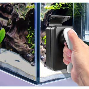 TEMU 내구성 강한 수족관 유리 스크러버, 물고기 탱크, 욕조 및 유리 표면용 강력한 조류 제거기 | 미끄럼 방지 그립 | 민물 및 바닷물 탱크에 효과적 | 인체공학적 디자인과 강력한 흡입력, 필수 수족관 청소 도구|수세미