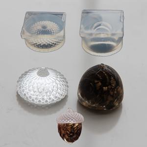 TEMU 가로등 모양 아코른 너트 레진 3D 수제 펜던트 몰드, 미니어처 귀여운 너트, 초고 투명 과일 몰드.