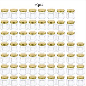 TEMU /50/60개 식품용 내열성 유리병 + 골드메탈뚜껑 - 밀폐형, 누수방지 매슨자르스타일 (잼·꿀·양념·소스) – 팬트리 & 주방 수납용