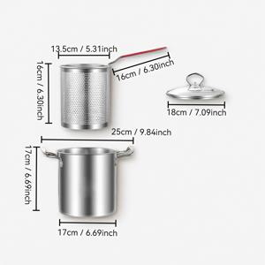 TEMU 스테인리스 스틸 딥 프라이어 필터 바스켓 포함 - 컴팩트하고 사용하기 쉬움, 크리스마스, 할로윈, 발렌타인데이와 같은 명절에 완벽. 감자튀김, 생선 필렛, 치킨 만들기에 이상적 - 가정 요리를 위한 필수 주방 도구