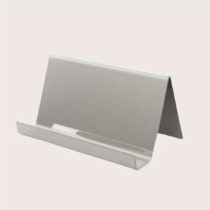 TEMU 1개 스테인리스 스틸 명함 홀더, 데스크탑 디스플레이 스탠드, 사무실 책상 리셉션 전시회를 위한 세련되고 모던한 디자인, 클래식 골드, 실버, 블랙 색상으로 제공 - 기타 금속 재질