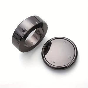 TEMU 블랙 카 멀티미디어 노브 장식 커버