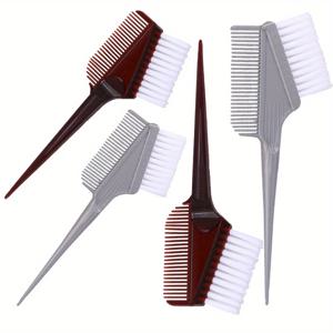 TEMU 4개 세트 전문가용 헤어 염색 브러쉬: 빗, 섬유 브러쉬, 염료 어플리케이터, 틴트 브러쉬, 엉킴 빗, 베이킹 오일 빗, 엉킴용 헤어 염색 브러쉬 포함