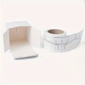 TEMU 50개/롤 일회용 타투 보조 디자인 눈썹자, 투명 접착식 타투 눈썹 측정자, 메이크업 눈썹 템플릿, 여성용 메이크업 눈썹 도구