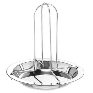 TEMU Bangrui 치킨 로스터 랙, 스테인리스 스틸 수직 홀더 (드립 팬 포함), 오븐 또는 그릴에서 BBQ 로스팅에 적합, 야외 요리, 캠핑 및 주방 사용에 완벽한 맥주 캔 치킨