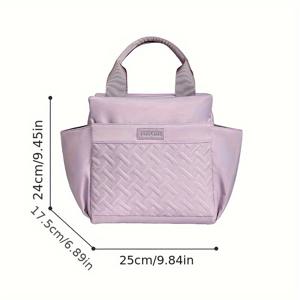 TEMU 비식품용, 대용량 냉장 쿨러백 방수 휴대용 핸드백 이중 단열백 두꺼운 알루미늄 호일 피크닉 가방 도시락통, 학교용, 비식품용