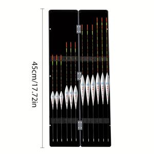 TEMU 고감도 복합 나노 플로트 12개 세트 (상자 포함), 뚝딱 튀김, 다양한 사이즈, 잉어 낚시용, 눈에 띄는 두꺼운 꼬리 디자인, 담수 및 얕은 물 낚시에 적합, 배터리 없음