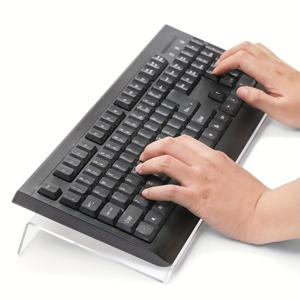TEMU 두 개의 경사 컴퓨터 키보드 스탠드, 투명 아크릴 키보드 트레이, 인체공학적 타이핑을 위해 설계됨, 사무실 책상, 가정 및 학교 키보드 라이저에 적합