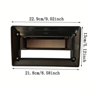 TEMU 터치스크린 스테레오용 1 DIN 9인치 자동차 라디오 프레임 - 사전 천공된 구멍이 있는 내구성 플라스틱 마운팅 브래킷, 1 DIN 싱글 슬롯 차량 대시보드 부품 호환, 현대적인 대시보드 액세서리, 안전한 고정, 차량 업그레이더