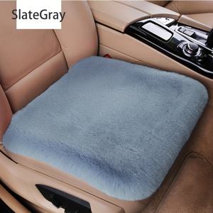 TEMU 작은 사각형 두꺼운 자동차 플러시 시트 쿠션 겨울용 따뜻한 인조 토끼털 시트 커버