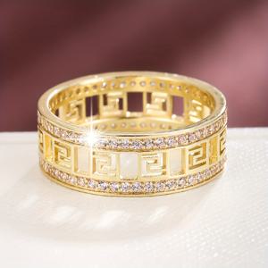 TEMU 여성용 S자 반지 세트 (합성 지르코니아 포함)