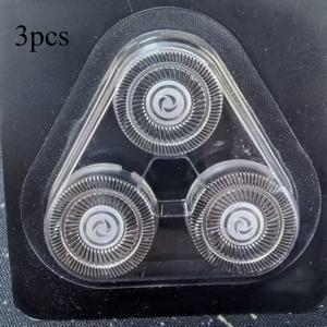 TEMU 남성용 전기 면도기 헤드 교체용 블레이드 3개 | 대부분의 이중날 면도기에 적합, 분리형 블레이드 네트 포함 (사이즈는 직접 측정 및 확인 필요), 남자친구를 위한 이상적인 선물