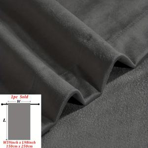 TEMU 1개/2개 그레이 벨벳 커튼, 그로밋 탑, 세탁 가능, 변색 방지, 두껍고 부드러운, 단열 , 이탈리안 스타일 홈 데코, 거실, 침실, 식당, 사무실용
