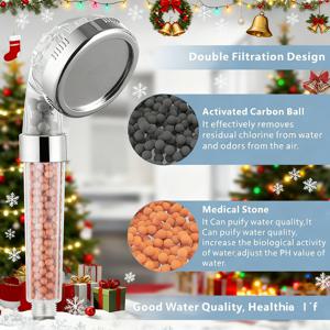 TEMU 부스트 시스템 및 여과 기능이 있는 휴대용 샤워기 헤드, 범용 모델, 폴리프로필렌 재질, 절수형 스프레이, 건성 라이트 베이지 및 헤어 케어에 적합. 샤워 전용