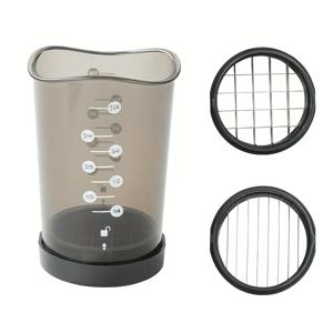 TEMU 다기능 야채, 버섯, 계란, 딸기 슬라이서 컵 - 안전 뚜껑이 있는 튼튼한 플라스틱 식품 다지기, 빠른 식사 준비를 위한 수동 주방 도구, 식기세척기 사용 가능 - 가정 요리 및 전문 주방에 적합|야채다지기