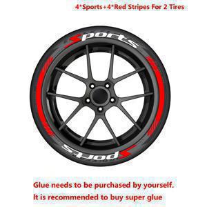 TEMU 4개/팩 PVC 타이어 레터링 - 자동차 & 휠 스티커용, 사전 적용된 타원형 타이어 데칼 (접착제 미포함), 타이어 개조 및 개인화용 휠 액세서리, 2개 타이어에 적합