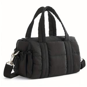 TEMU 1개 여성용 크로스백, 소프트하고 폭신한 여행용 가방, 편안한 다운 충전 나일론 폭신한 핸드백. 출퇴근 및 캐주얼 외출에 적합, 가을과 겨울 필수