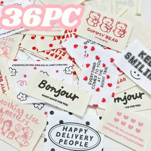 TEMU 36개 수제 재봉 패브릭 라벨 태그 컬러 폴카 도트 - 다양한 색상, DIY 재봉, 뜨개질, 공예 및 수공예용 장식 레이스 라벨, 재봉 액세서리, 장식 공예품, 내구성 있는 원단