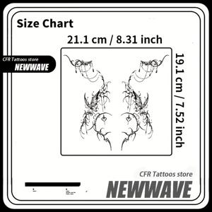 TEMU 섹시 허리 나비 허브 주스 타투 스티커, 핫, 방수 임시 타투, 할로윈 파티 선물, Y2K 스타일.|타투스티커