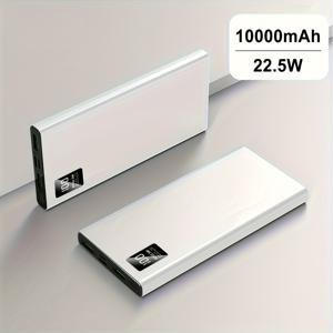 TEMU 10000mAh/20000mAh 휴대용 보조배터리, USB-C 고속 충전, PD 3.0/QC 22.5W 고효율 충전기, USB-C 입력/출력 & LED 디스플레이, 아이폰 15/14/13/12 프로, 삼성 S21, 구글, 아이패드 태블릿 호환|보조배터리20000
