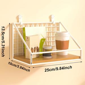 TEMU 벽걸이 헤비듀티 스토리지 선반 바구니 - 부식 방지 철제 행거 정리함, 주방, 욕실, 침실, 사무실용 - 팜하우스 & 인더스트리얼 데코, 간편 설치 (공구 불필요), 공간 절약형 선반, 벽장 정리함