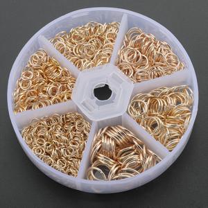 TEMU 1200개 주얼리 연결 링 세트 - 4mm, 5mm, 6mm, 7mm, 8mm, 10mm 사이즈, 메탈 팔찌 버클 (목걸이, 팔찌, 귀걸이, 키체인용), 스페이서 비즈, 오픈 점프 링 & O링 커넥터, 주얼리 제작 용품