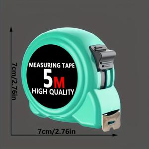 TEMU 1개 금속 리트랙터블 줄자, /5m, 두꺼운 디자인, 세련된 케이스, 레이저 스프레이, 고정밀 내구성 자, 건설, 산업, 가정, DIY, 목공, 공학에 적합, 선물로 이상적|줄자