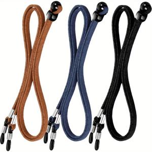 TEMU 3개 세트 안경 스트랩, 조절 가능한 미끄럼 방지 잠금 장치, 안전 안경 체인 걸이 로프 - 남녀공용 미끄럼 방지 안경 목걸이, 안경, 패션 안경, 독서용 안경에 적합, 여행, 업무, 일상 사용에 적합, 내구성 강함, 작업 필수품,여행용 액세서리,모던 액세서리,세련된 디자인