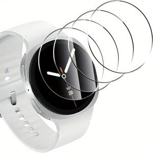 TEMU 삼성 8 (40mm/44mm) / 워치 8 클래식 / 워치 8 울트라 (2025)용 스크린 보호필름 4개 - 완벽 적합 9H 강화유리, 내구성 강화 & 스크래치 방지, 5/6/7/8 (40mm/44mm) 호환, HD 초박형 쉬운 설치