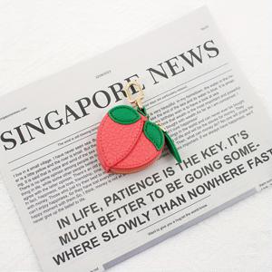 TEMU 복숭아 키체인 지갑 & 미니 코인 포켓 동전 지갑 - 키, 현금, 카드용 컴팩트 핸드백 액세서리 - 내구성 있는 오일 엣지 (예: 호주 스페셜 시리즈 스타일)