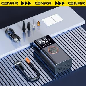 TEMU 신형 휴대용 공기 펌프 컴프레서, 150PSI 충전식 배터리, LED 조명, 무선 타이어 펌프 (자동차, , 자전거 등), 블랙, 디지털 압력 게이지, USB Type C, 듀얼 스크린 디스플레이, 크리스마스 선물