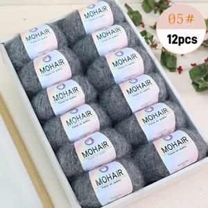 TEMU 알파카 모헤어 실 12다발 - DIY 뜨개질 및 코바늘용 - 스카프, 목도리, 스웨터, 상의, 재킷, 장갑, 양말 등 | 고급스러운 질감 | 부드럽고 따뜻하며 편안함, 보풀 방지, 총 300g, 12다발 * 25g|뜨개실