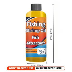 TEMU 고농도 남극 크릴 오일 미끼 - 순수 고점도 액상 농축물, 새우 오일 함유, 잉어, 송어, 메기용 - 염수 및 담수 낚시 및 사냥에 적합한 루어