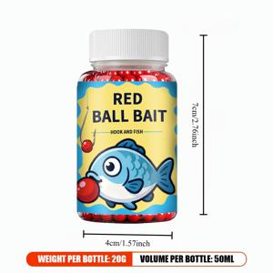 TEMU 1 천연 생선 향 레드 펠렛 미끼 | 강력한 물고기 물고기 자극제, 사계절 낚시 필수품, 복합 아미노산, 우마미 에이전트, 음식 유도제 함유, 이중 냄새와 냄새 유도로 물고기 물고기 자극 강화, 바닷물에 적합