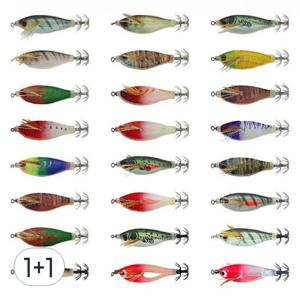 TEMU 1+1 틴셀 미니 수평에기 형광 야광 루어