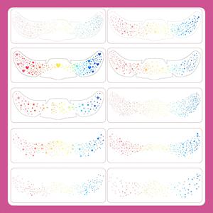 TEMU 10개 혼합 글리터 홀로그래픽 주근깨 스티커, 무지개 하트 별 점무늬 방수 임시 타투, 파티, 페스티벌, 데일리 메이크업 장식용, 크리스마스, 할로윈, 음악 페스티벌에 완벽|타투스티커