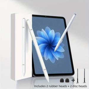 TEMU 3-in-1 자석식 정전식 펜, 아이패드/ 터치스크린용 범용 , 정확한 그림 및 서명 도구, 미끄럼 방지 댐핑 디자인, 미스터치 방지, 배터리 불필요, 학생 사무실 드로잉 필수품, 멀티 호환