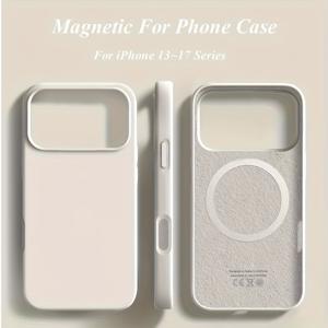 TEMU 휴대폰 케이스 - 아이폰 17 Pro Max, 17 Pro, 17 Air, 17, 16, 15, 14, 그리고 13 Pro Max용으로 디자인된 마그네틱 폰 커버입니다. 무선 충전과 호환되며, 세련되고 단색 디자인으로 모든 사람에게 적합합니다.