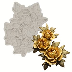 TEMU 케이크 장식용 바다 자수 꽃 실리콘 몰드 - BPA 프리, 내열성 초콜릿 & 퐁당 몰드, DIY 디저트 및 공예용