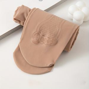 TEMU 플러스 사이즈 여성용 얇은 레깅스 (봄/가을용), 실리콘 미끄럼 방지 밑창 및 시스루 디자인 특징.